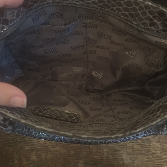 Michael Michael Kors Python Print Leather Satchel/Crossbody and Detachable Strap - Picture 16 of 16